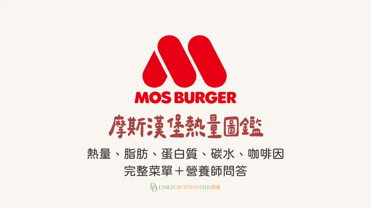 摩斯漢堡熱量圖鑑、蛋白質、咖啡因、脂肪、碳水、鈉含量、糖含量