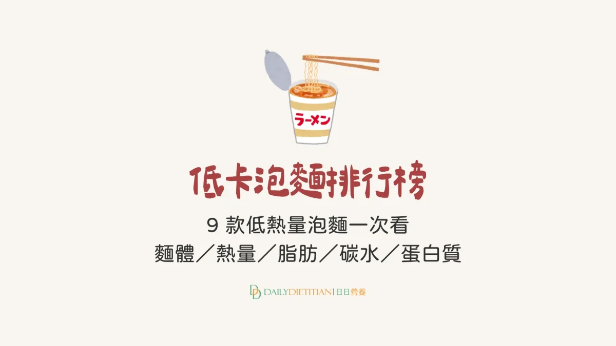 低熱量泡麵推薦, 低卡泡麵推薦, 泡麵健康吃法, 低鈉泡麵, 減肥, 減脂, 飲控